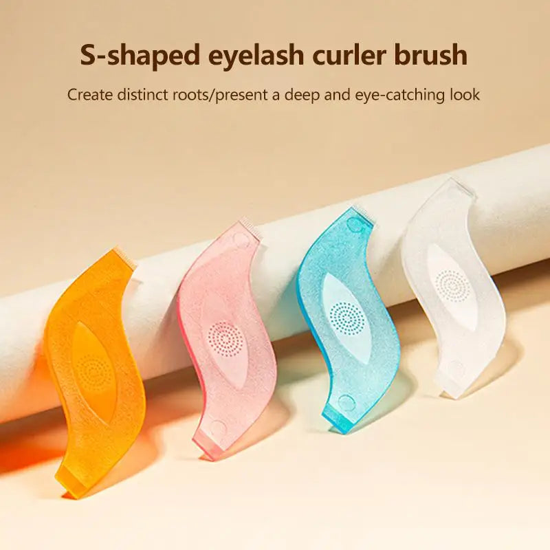 S Shape Eyelash Perm Brushes 5PCS Reuseable Eyelashe Eyebrow Lifting Curler Plastic Clean Comb Eye Lash Extension Perm Tools