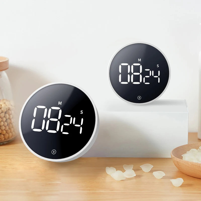 Digital kjøkkentimer Magnetisk nedtelling Kjøkkentimer med stor LED-skjerm For matlaging og for eldre og barn