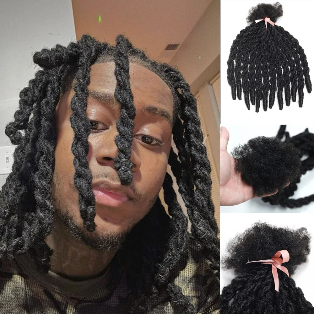 1 Pack 12 Strands Double Twisting Black Synthetic Twist Hair Braids 14 Inch Soft Knotless Crochet Locs for Weave Extensions