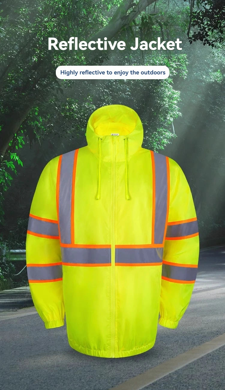 New Men's Black Jacket Workwear Jacket Construction Working Clothes