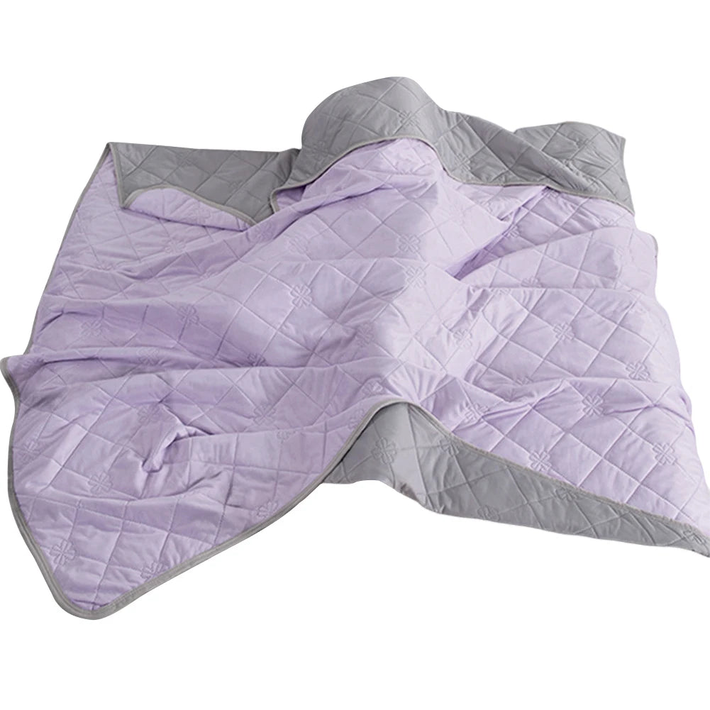 Cooling Blanket for Bed Silk Air Condition Comforter Lightweight Cooled Summer Quilt with Double Side Cold&Cooling Fabric GradeA