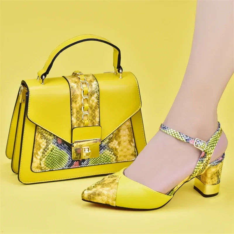 Italian Shoe and Bag Set for Party In Women Luxury Shoes Women Designers Nigerian Women Party Pumps High Heels Sexy Ladies