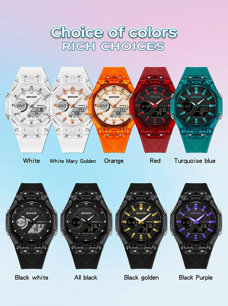 Men Sports Digital Watches  Top Brand Luxury Men Quartz Wrist Watches For Male Clock Dual Display Multifunction Wristwatch
