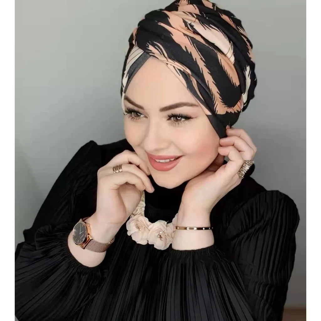 Gorro de Hiyab Musulmán Modesto – Envoltorio Instantáneo de Jersey