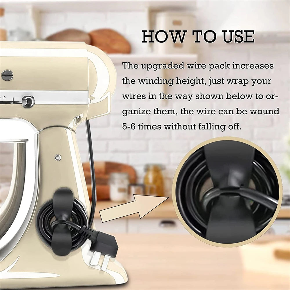 Cord Winder Organizer Kitchen Cord Wrapper Cable Management Clip Holder For Air Fryer Coffee Machine Fixer  Data Line Fixed Clip