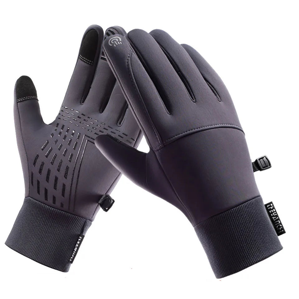 GTUBIKE Nuevos guantes de invierno cálidos para hombres y mujeres, resistentes al viento, impermeables, con pantalla táctil, para correr al aire libre, pescar, andar en bicicleta, esquiar