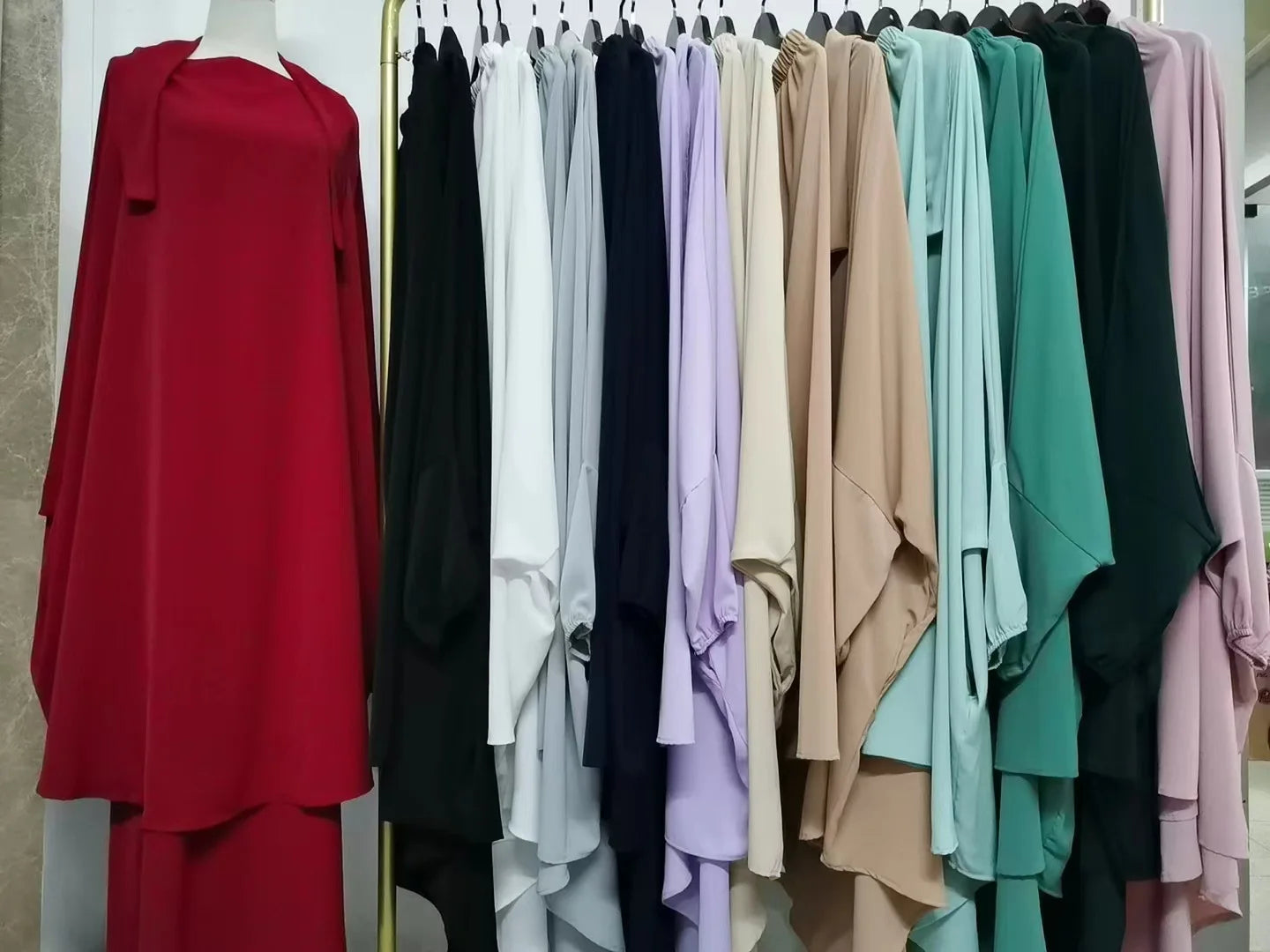 Skirt 2 Piece Sets Eid Muslim Women  Modest Outfits Tops Hooded Long Skirts Ensemble Ramadan Morocco Dubai Islam Suit