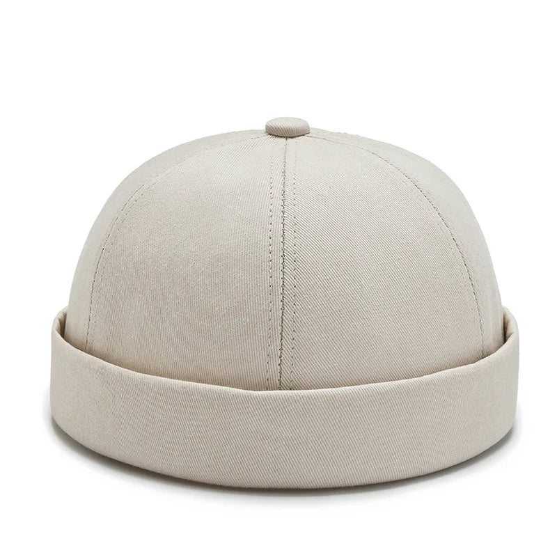 Vintage Palm Embroidery Beanie Hats Men's Docker Cap Spring Landlord Hat Unisex Hip Hop Brimless Hat Adjustable Bonnet Beanies