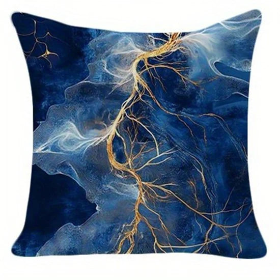 Blue marble pillowcaseSuitable for sofa car bedroom decorative cushion cover pillow cover