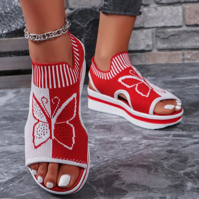 Hollow Platform Wedge Sandals