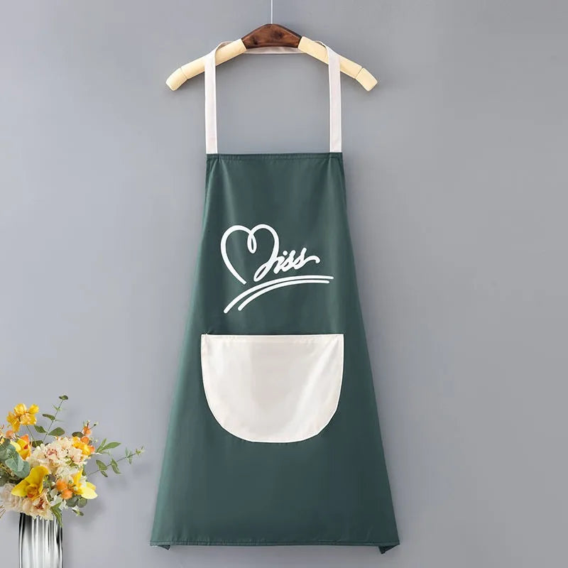 Cute Kitchen Aprons for Woman Men Chef Work Apron for Grill Restaurant Bar Shop Cafes Beauty Nails Studios Uniform