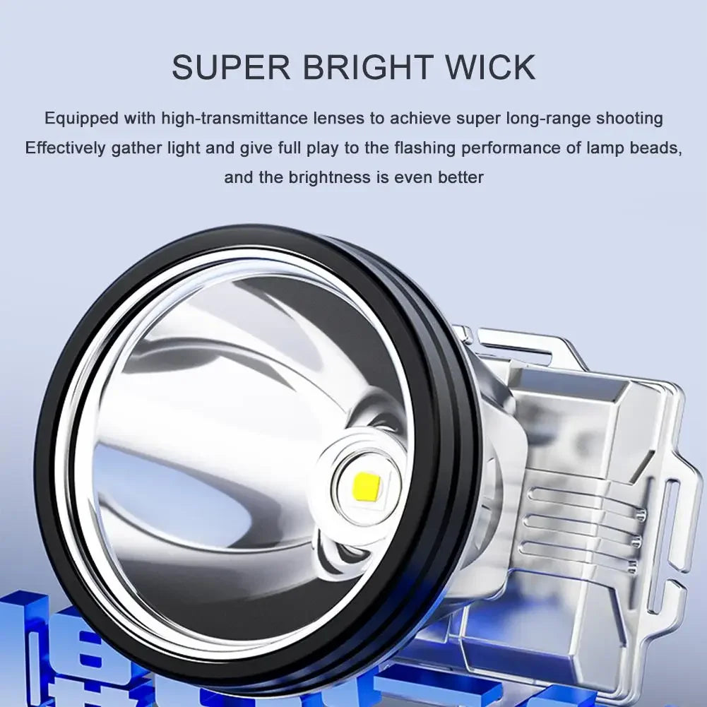 Super Bright LED Rechargeable High-power Headlights High Brightness Emergency Charging Outdoor Head Flashlight Fishing Lamp