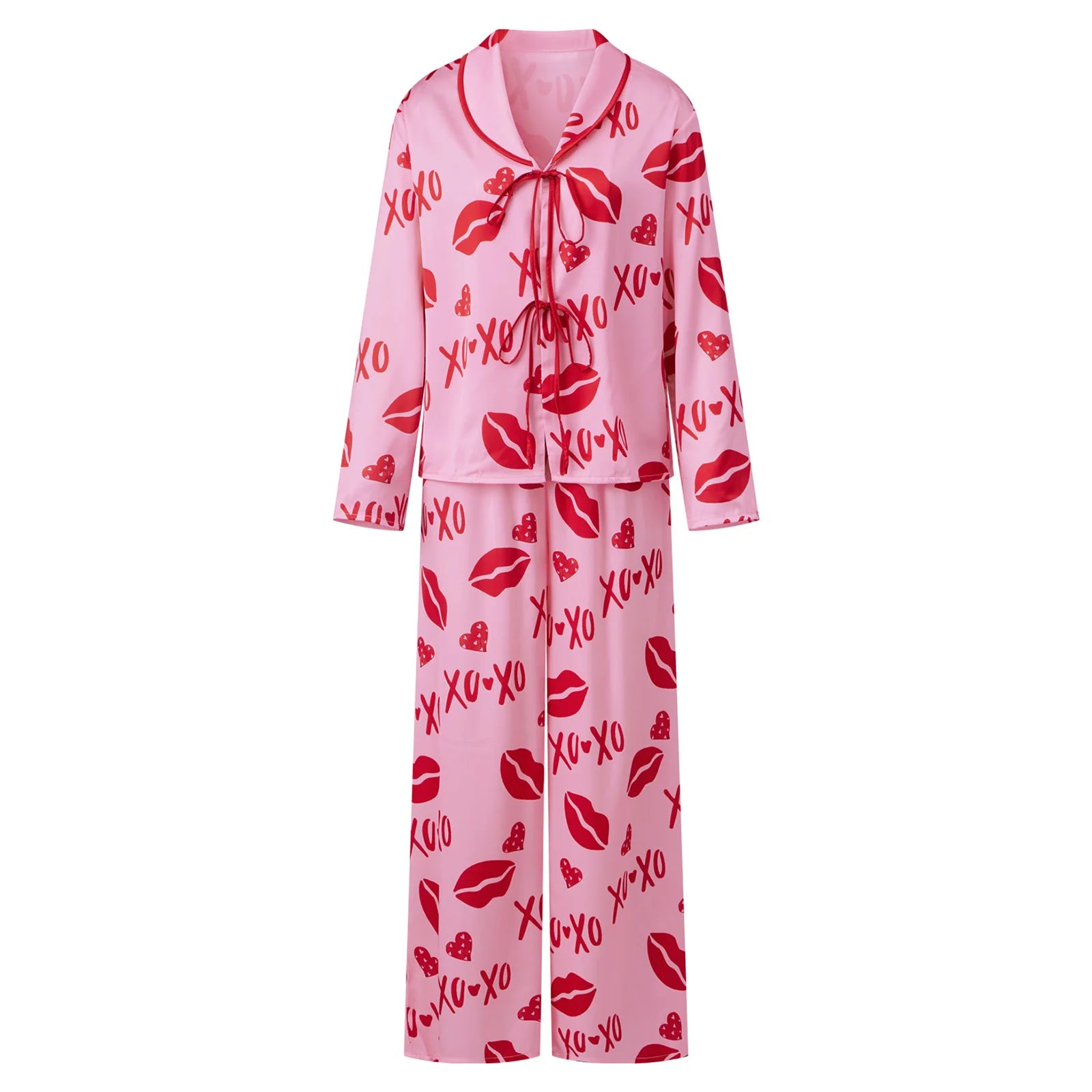 Conjunto de pijama con estampado de corazones