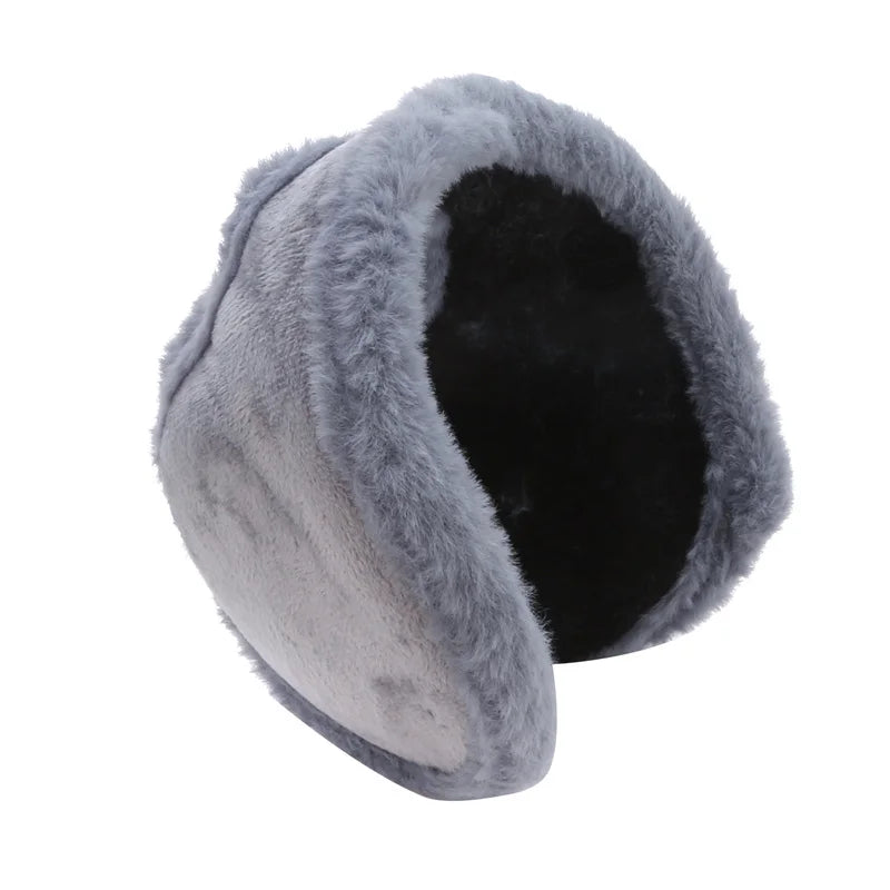 Soft Plush Ear Warmer Winter Warm Earmuffs for Women Men Fashion Solid Color Earflap Outdoor Cold Protection Ear-Muffs Ear Cover
