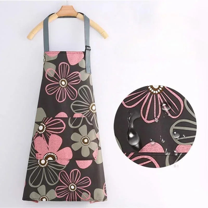 Adjustable Waterproof Kitchen Aprons for Fashion Lovely Cooking Coffee Baking Oil-Proof Anti-dirty Aprons Restaurant Supplies