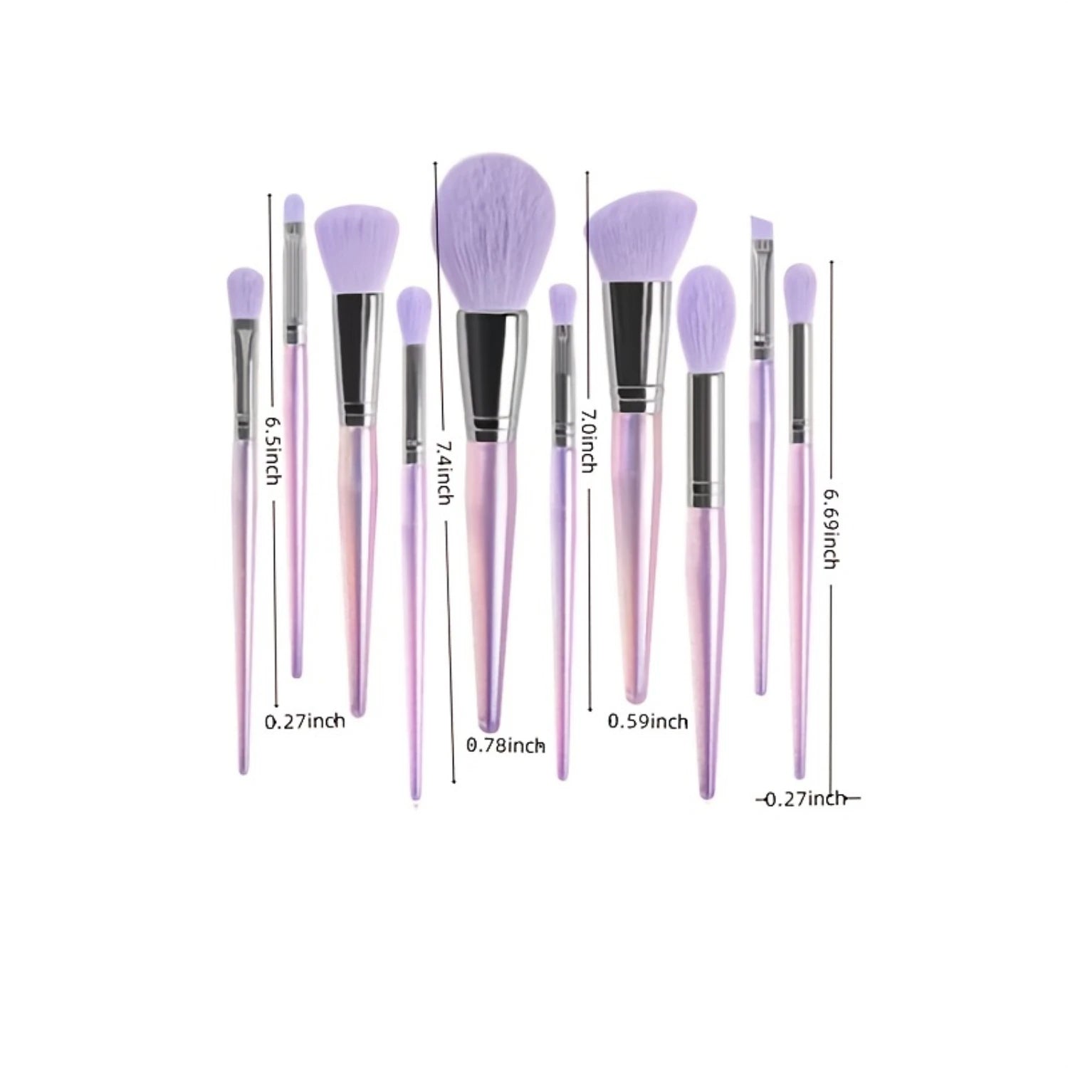 Makeup Brush Professional Makeup Brushes Set 10 PCS Cosmetics Foundation Powder Blush Fiber Beauty Pens Make Up Tool