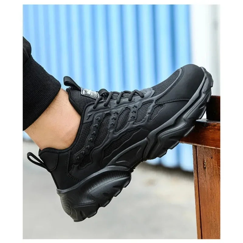white work shoes lightweight comfortable safety shoes man women work shoes with a steel toe puncture proof safety work sneakers