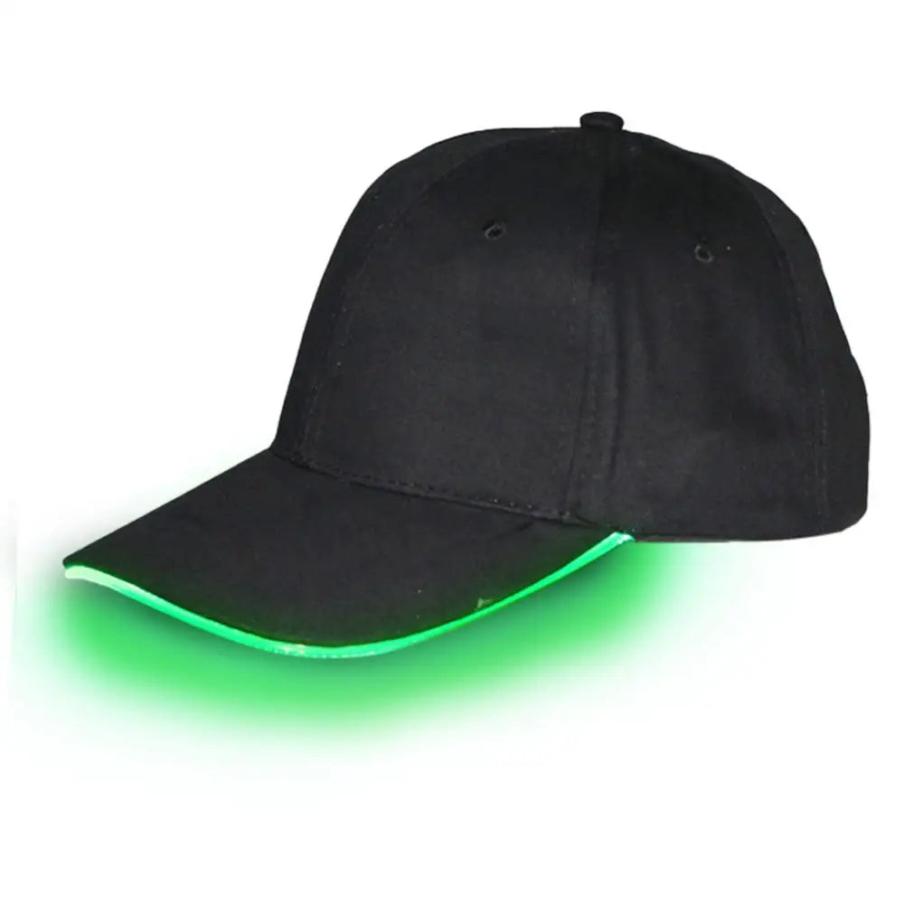 LED Baseball Cap Comfortable Sun Protection Baseball Hats Glow Hat Christmas Costume Cute Red Hat With 4 Lighting Modes For
