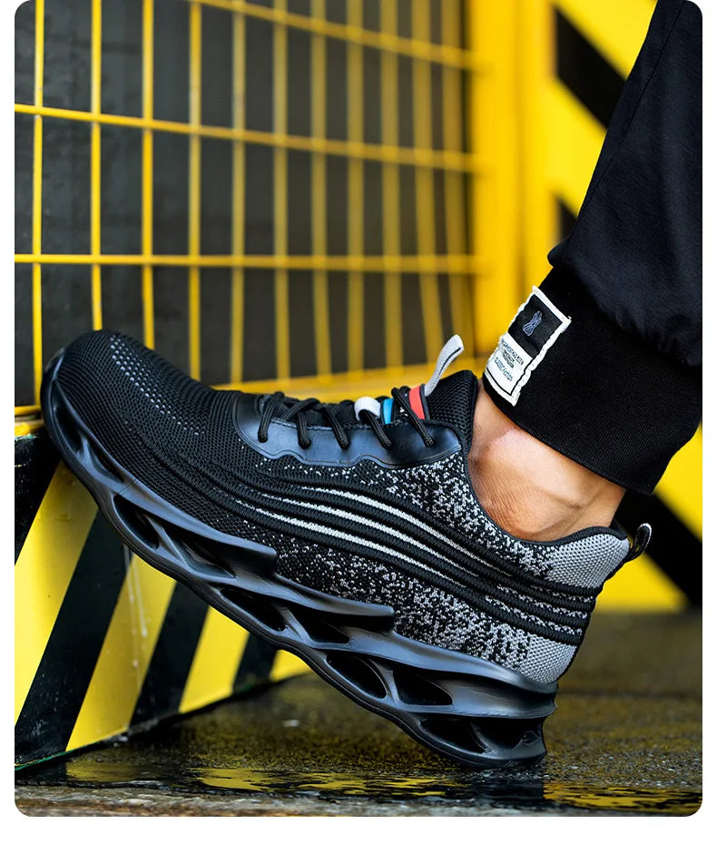 2025 New Work Shoes Man Work Sneakers Steel Toe Shoes Anti-smash Anti-puncture Safety Boots Breathable Women Protective Shoe