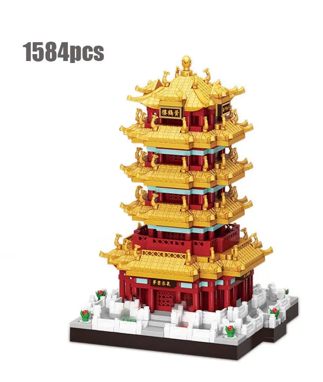 World Famous Architecture Diamond Building Blocks Toy Taj Mahal Vassili Church London Bridge Micro Size Bricks Construction Toys
