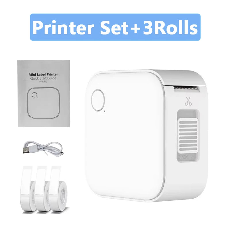 Mini Portable Label Printer Label Maker Machine Small Label Maker Pocket Sticker PrinterFor Home/Office Similar to D110/D11