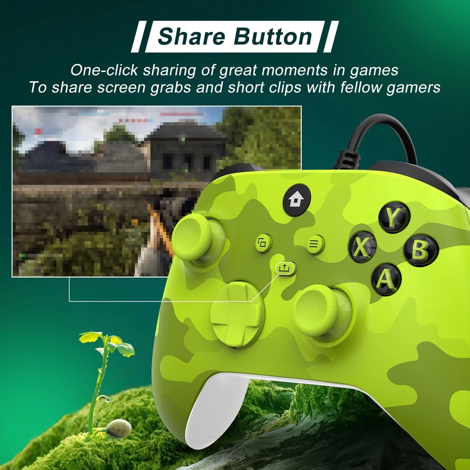 2M Wired Gaming Controller Joystick Gamepad with Dual-Vibration Compatible with PS3, Switch, Windows 11/10/8/7 PC PC001
