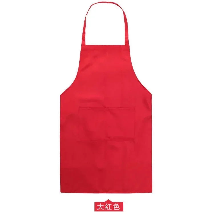 Tablier de cuisine réglable unisexe, couleur unie, pour la maison, le chef, le serveur, le barbecue, le coiffeur, tablier de poche pour adulte, fournitures de cuisine, outil