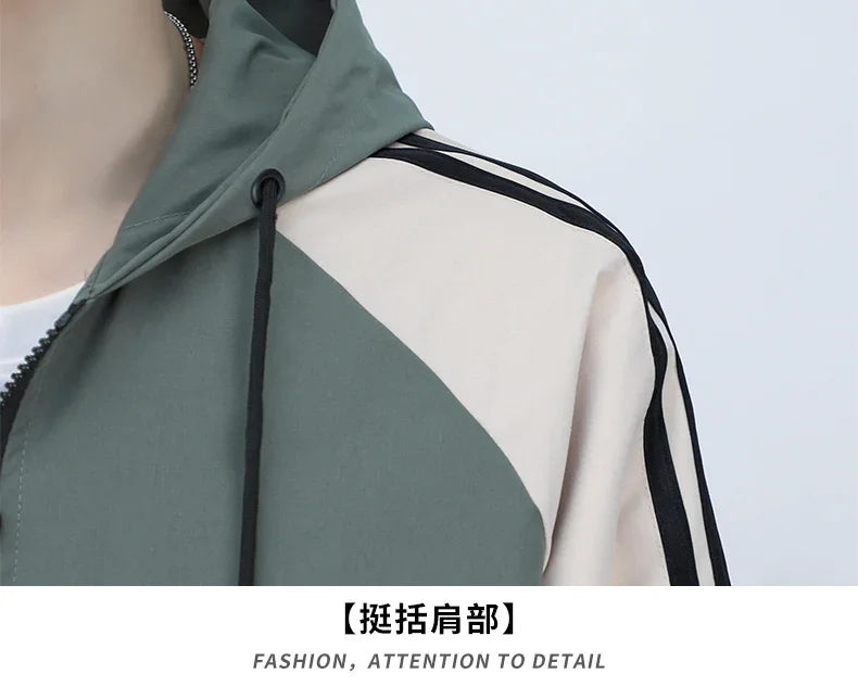 Men's Jacket Autumn Spring Ride High-performance Windbreaker Clothing Motorcycle Jacket Male Motorcycle Coats Windproof Striped