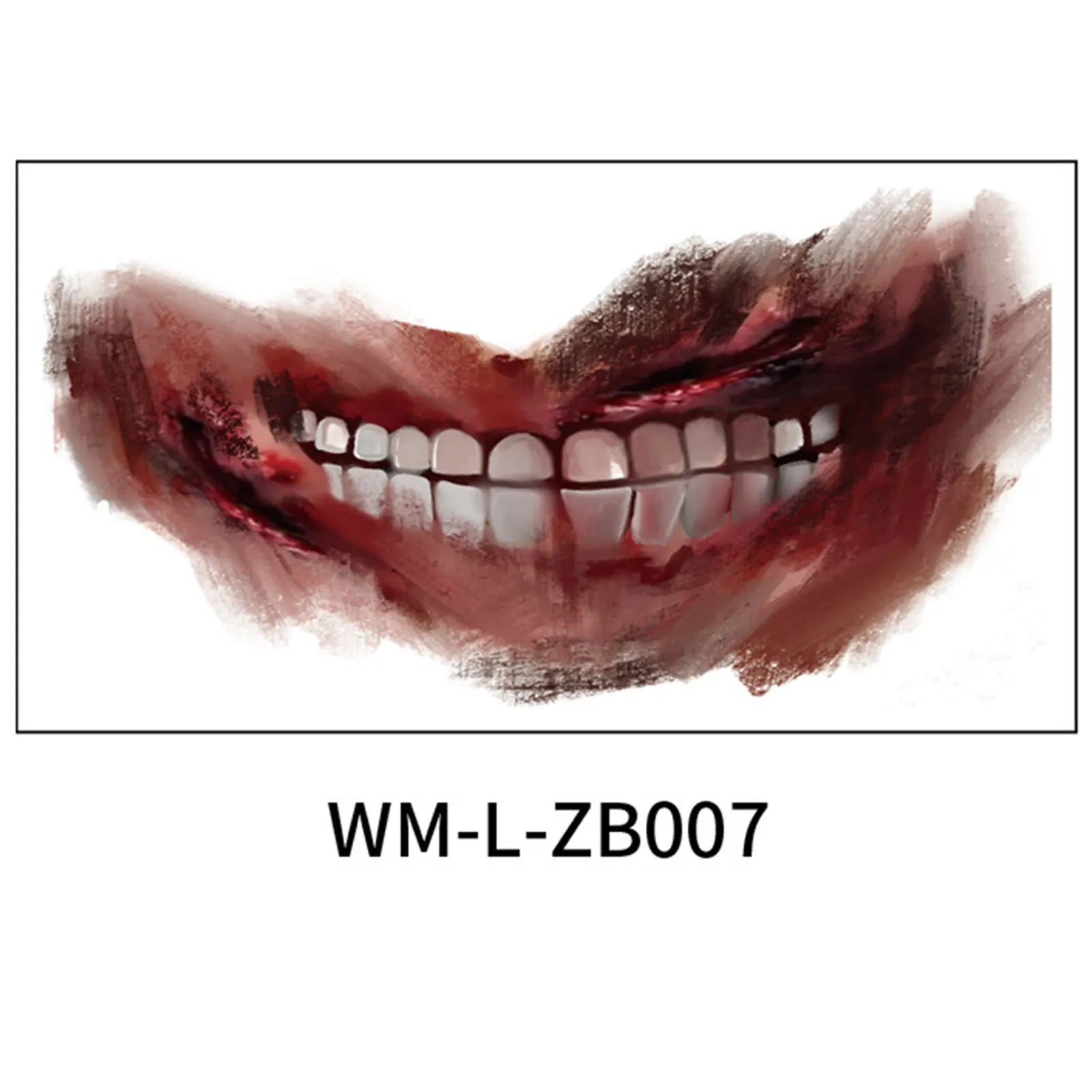 Halloween Mouth Tattoo Stickers 10PCS Scary Lip Fake Tattoos for Party Decoration DIY Horror Cosplay Makeup