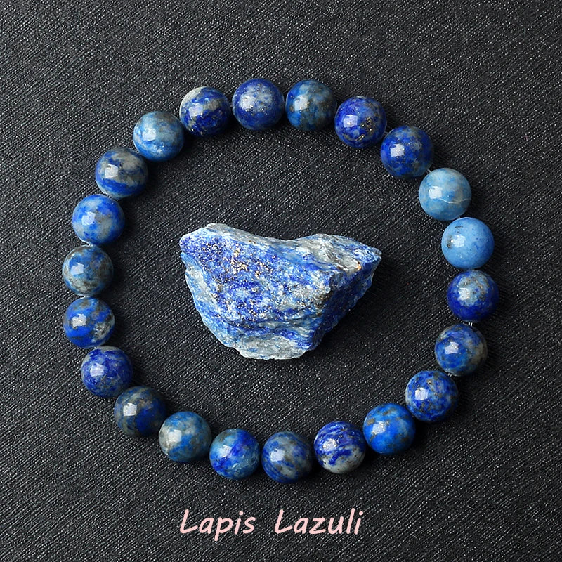 Pulsera de amatista genuina con cristales naturales para mujer, pulsera de amatista hecha de cuentas de piedra natural real, purificante para el cuerpo.