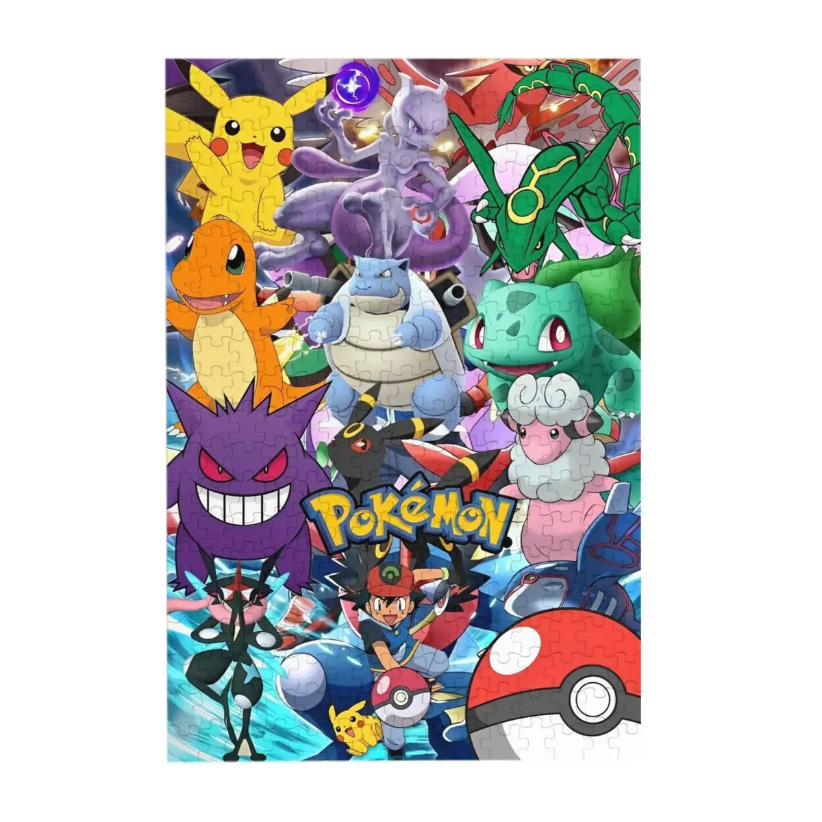 Pokemon Characters Pikachu Cartoon Wooden Puzzles for Children Jigsaw Puzzles 300 Pieces Educational Toys Gift for Kids