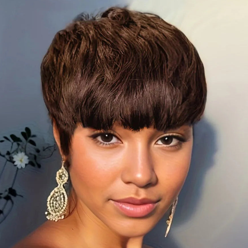 Black & Brown Pixie Wig