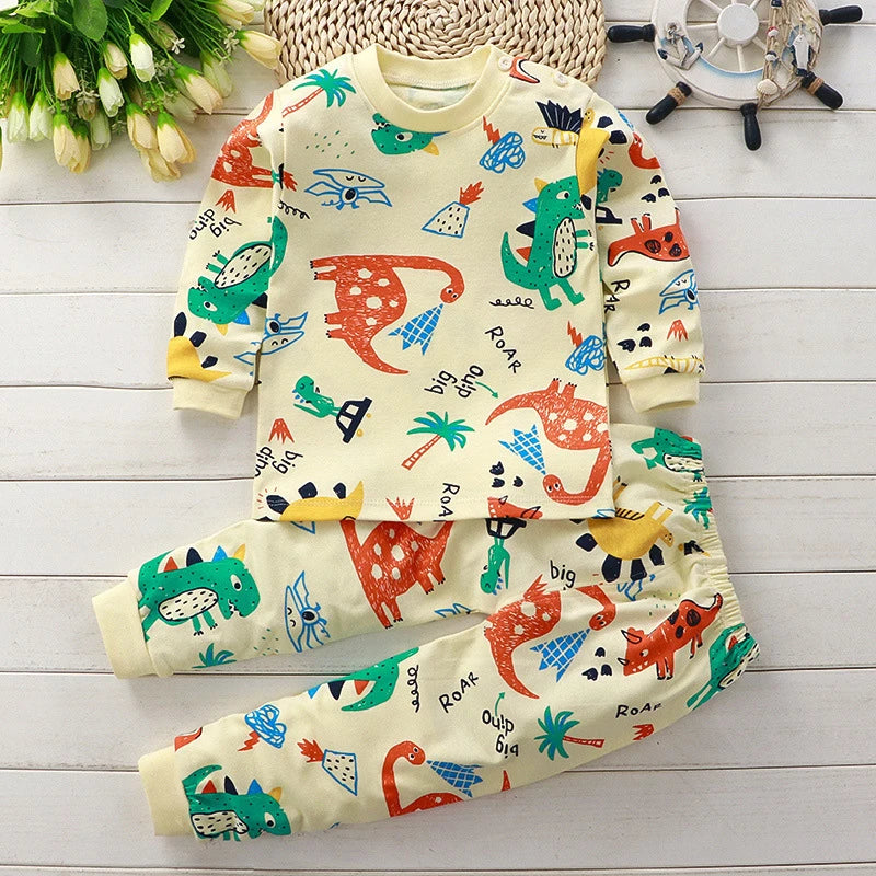 Ropa para niños Conjuntos infantiles Ropa para niños y niñas Algodón Ropa de otoño e invierno Pantalones Pijamas Ropa interior Regalo de Navidad