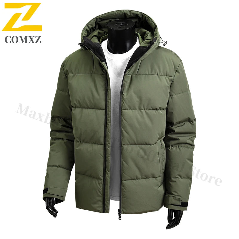 Men's Reversible Hooded Jacket  Winter Thermal Coat Waterproof Windproof Double Face Fleece Outerwear for Cold Weather  2025