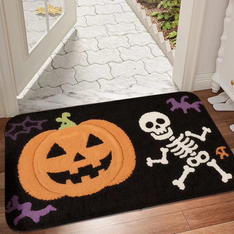 Drip blood element door mat, bedroom anti slip foot mat, shower room small carpet, absorbent foot mat, machine washable