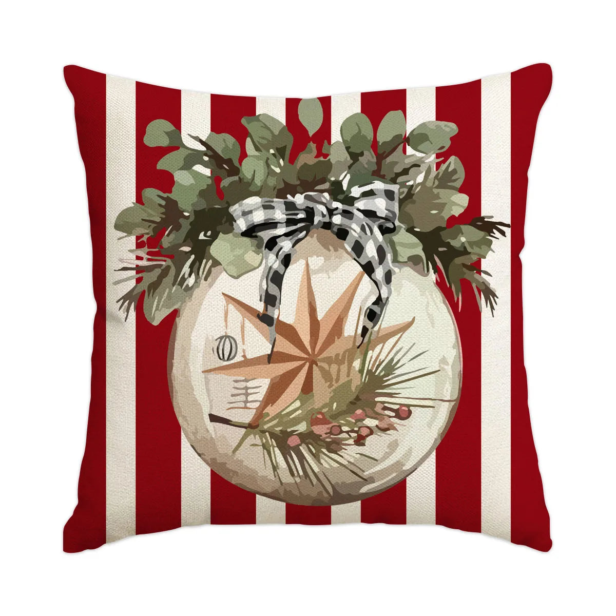 Housse de coussin de Noël à carreaux Buffalo – Confortable, classique et festive