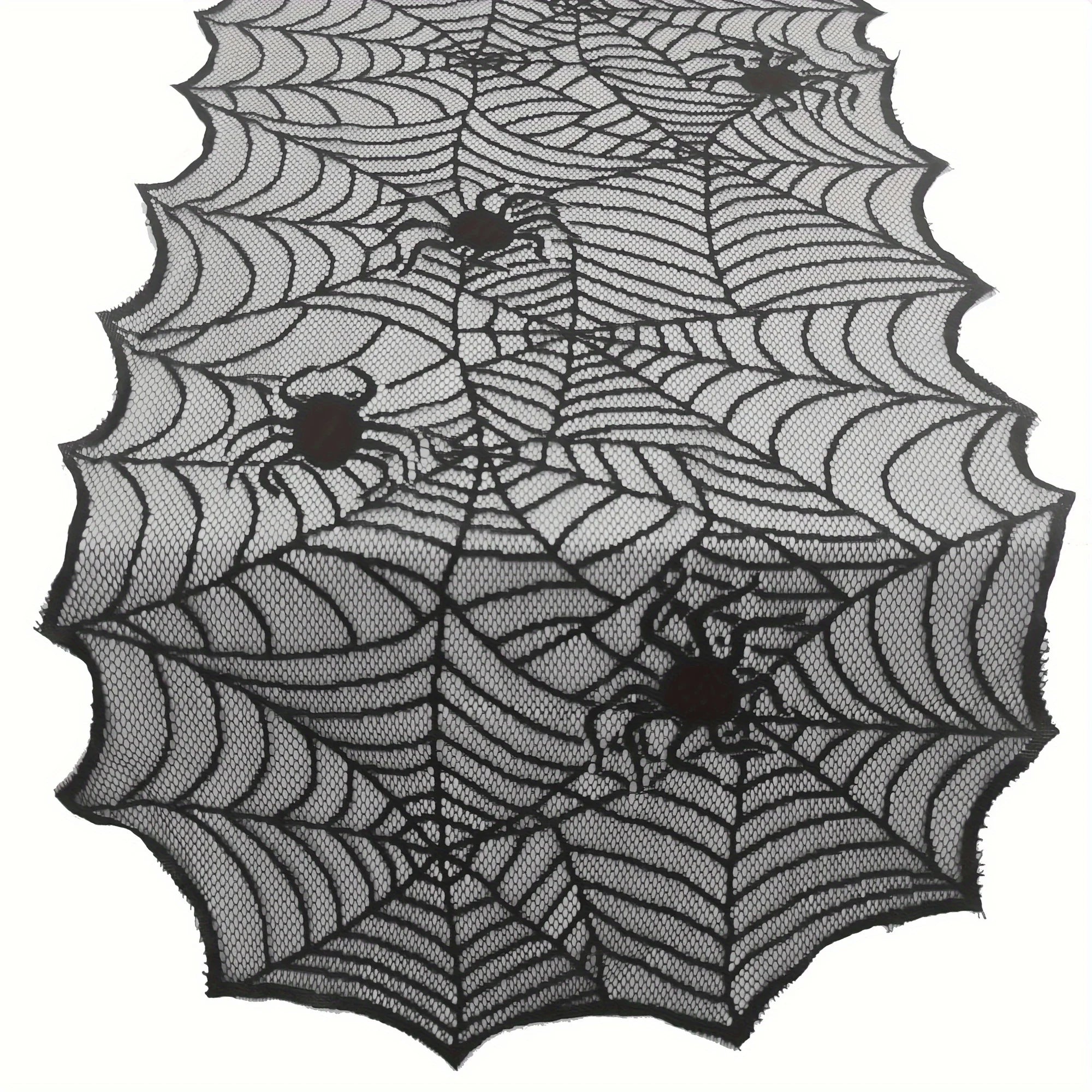 American Halloween Black Spider Web Lace Table Flag Party Gift Home Dining Table Decoration Ghost Festival