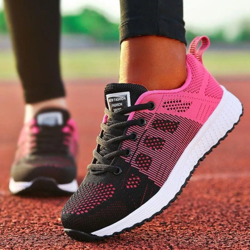 Fashion  Women's Sneaker Mesh Fabric Mesh Breathable Sneakers Women Casual shoes Lace Up Women sneakers Tenis Feminino