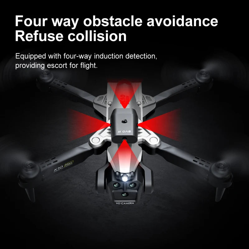 New Carbon Fiber Drone Triple HD Camera Aerial  OAS Remote Control Aircraft Optical Flow Quadcopter Kid Gifts