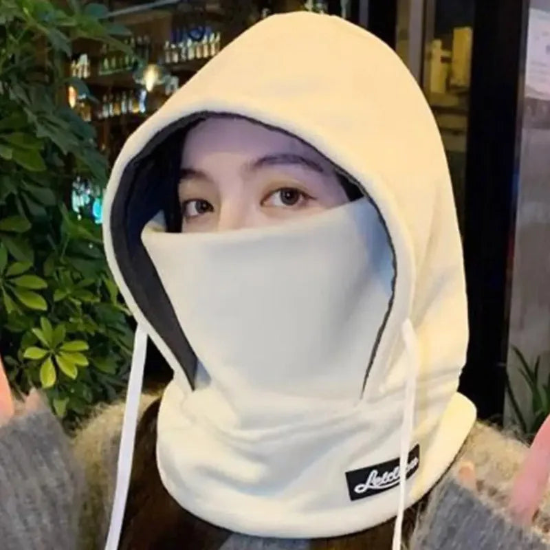 Nueva Máscara de Esquí Balaclava de Lana de Cara Completa para Invierno Gorro Cortavientos Cálido de Felpa para Cuello, Capucha Gruesa para Exteriores