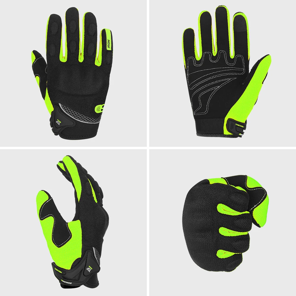 Summer Full Finger Motorcycle Gloves Men Breathable Touch Screen Motorbike Motocross Moto Biker Gloves Motorcycle Accessories