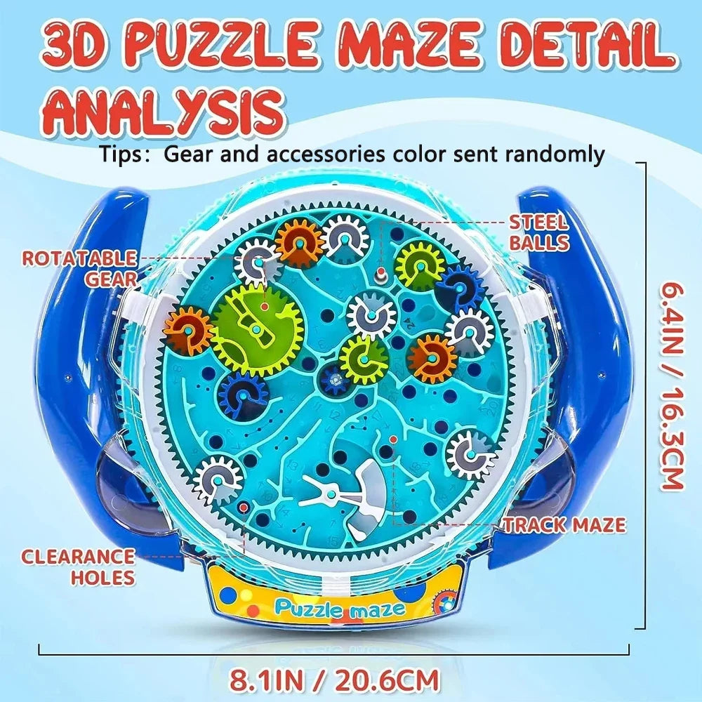 UFO Creative Puzzle Maze Magic Transparent Puzzle Speed Cube Rolling Ball Magic 3D Maze Toys For Children Stress Reliever Toys