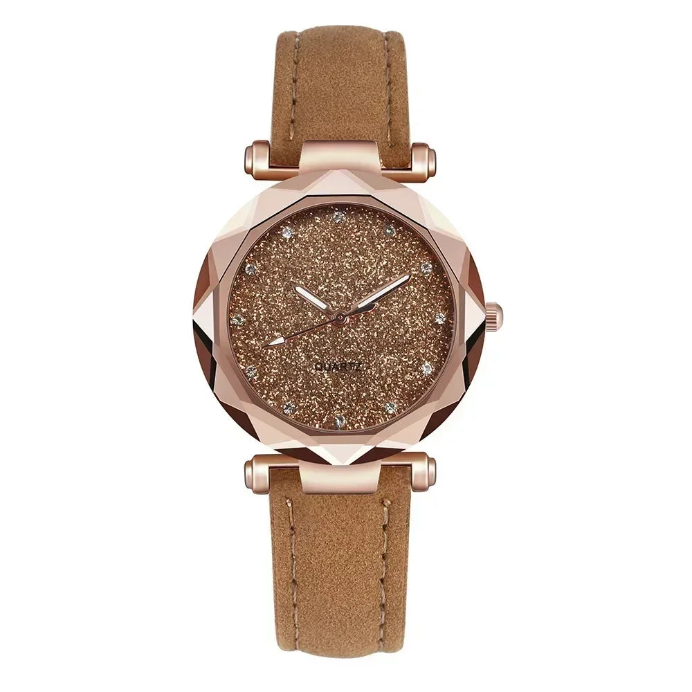 1/2PCS New Luxury Rhinestone Bracelet Watch Starry Sky Watches Ladies Wristwatch Relogio Feminino Reloj Mujer Montre Femme Clock