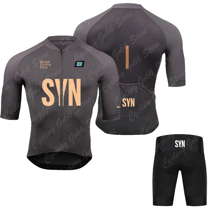 Men Summer SYN BIEHLER Cycling Jersey Set Breathable Racing Cycling Jersey Sport Mtb Bicycle Jersey Bike Cycling Clothing Suit