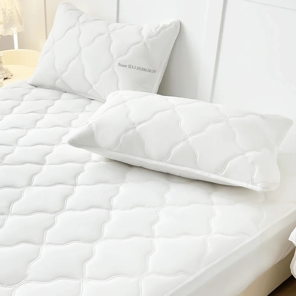 Bedspreads Cover Fitted Bed Sheets Waterproof Mattress Coverlets Elastic Band Protector Pads for Single/Double/King/Queen Bed