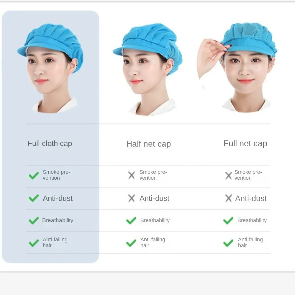 Chic Cloth Work Hat Work Wear Smoke-proof Dust Dustproof Hat Breathable Hotel Cook Cap Hotel Restaurants