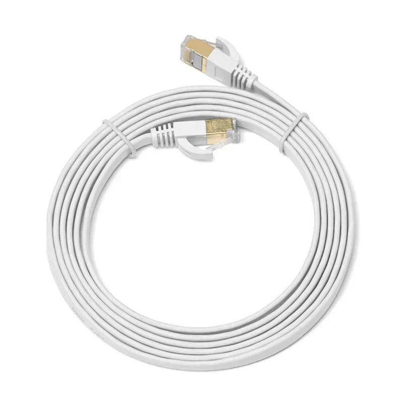 Cat7 Ethernet Cable Cat 7 RJ45 Connector Flat Networking Cables Patch Cord for Desktop Laptop Modem Router Switch 0.5M 1M 2M 5M