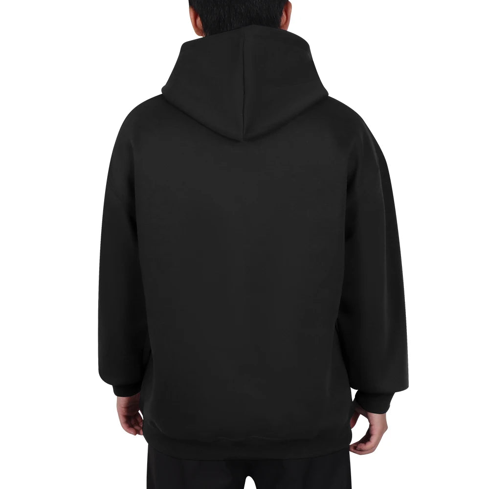 Men Hoodies Sweatshirt Winter and Autumn Fashion Streetwear Casual Men's Solid Color Loose Breathable Pullovers Pocket Hoodie
