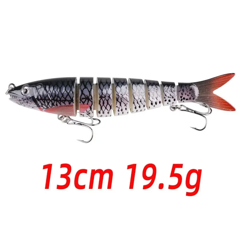 1pcs/Winter fishing gear Bionic Multi-section Swim hard bait  Artificial Wobbler Trolling pike carp crank lure