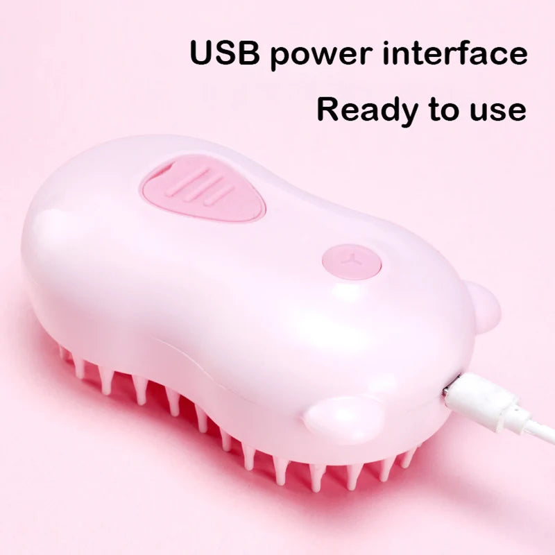 3-in-1 Steamy Pet Grooming Brush